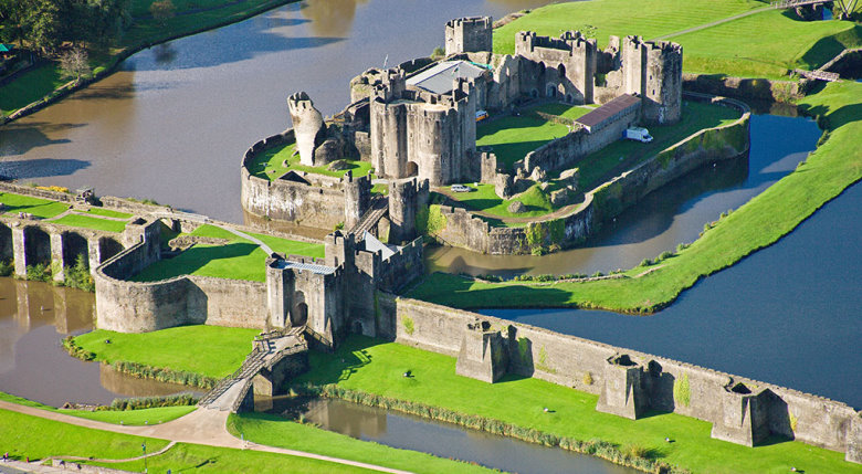 Caerphilly Castle Caerphilly Aerial South Castles Historic Sites